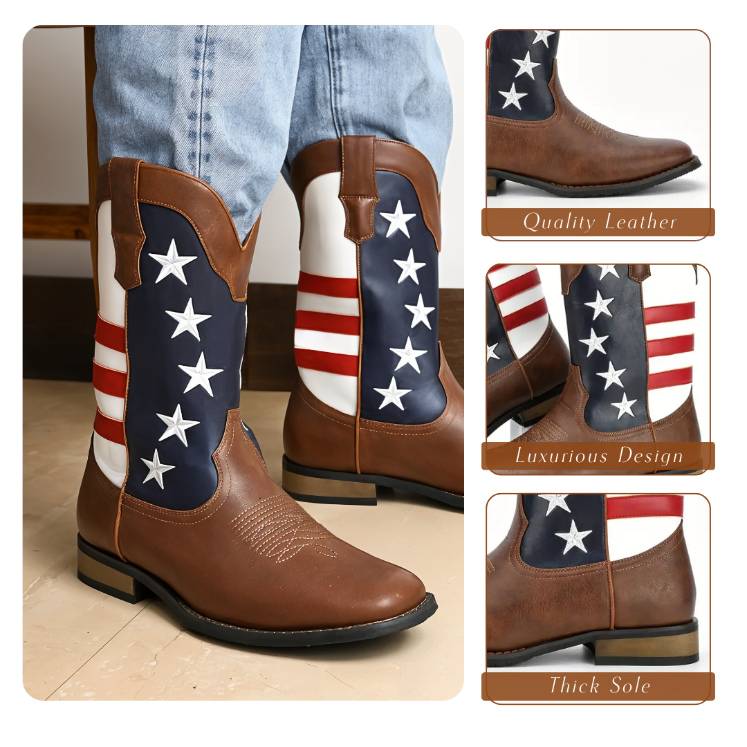 American Flag Western Cowboy Boots