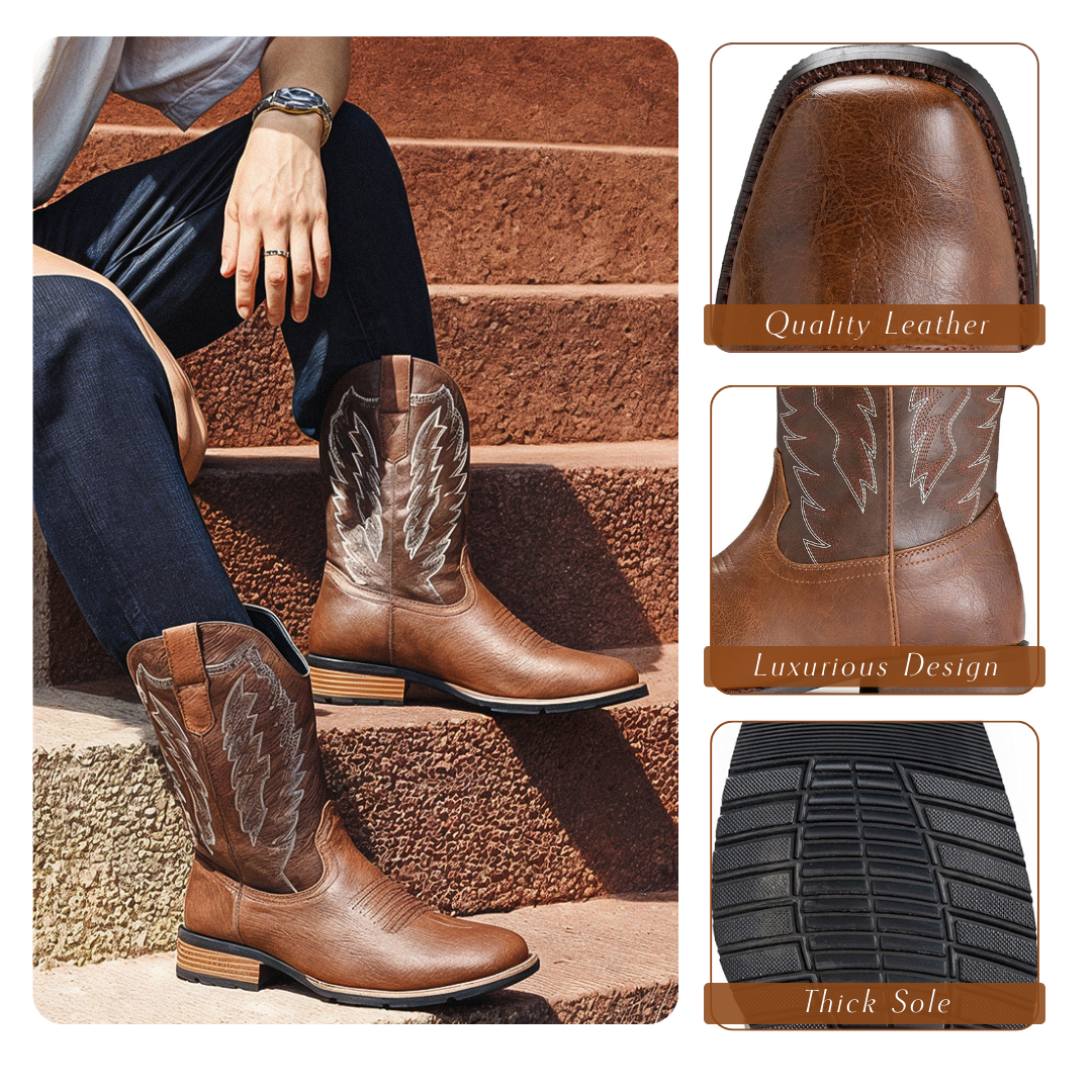 Classic Mid-calf Western Boots