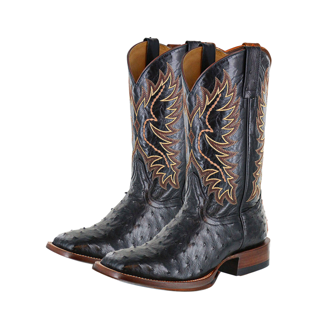 Mid-calf Embroidered Leather Boots