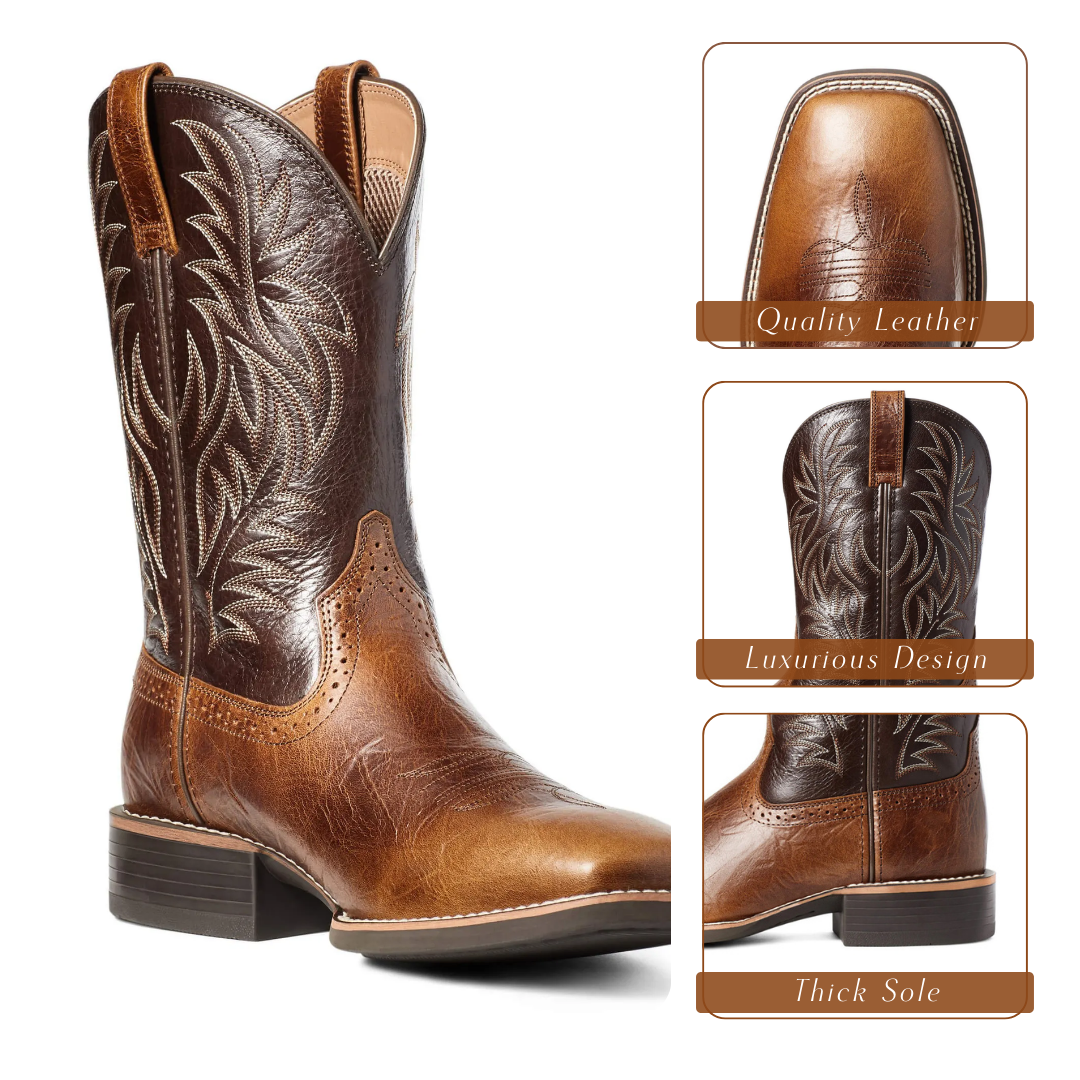 Midcalf Embroidered Cowboy Boots