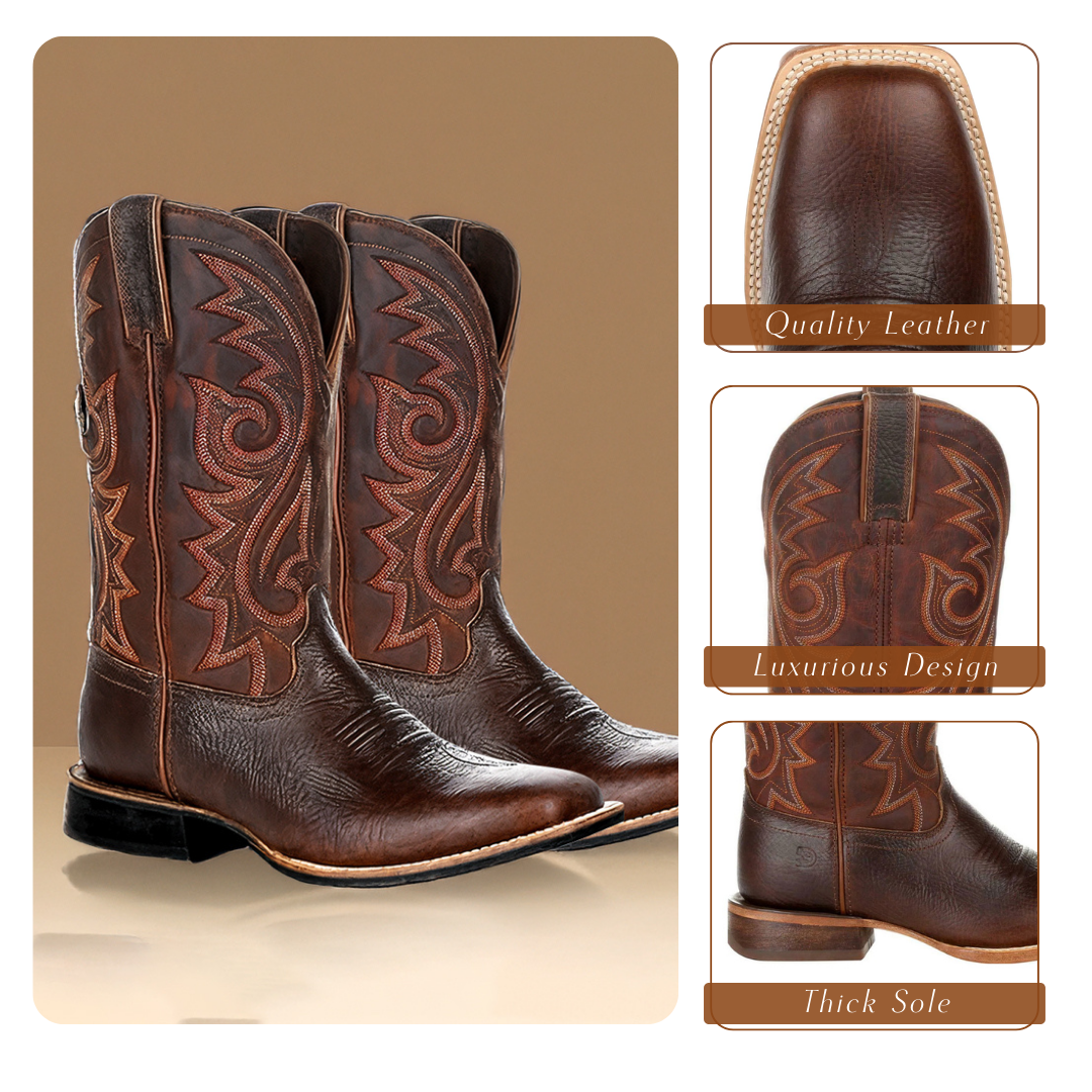 Rustic Embroidery Midcalf Boots