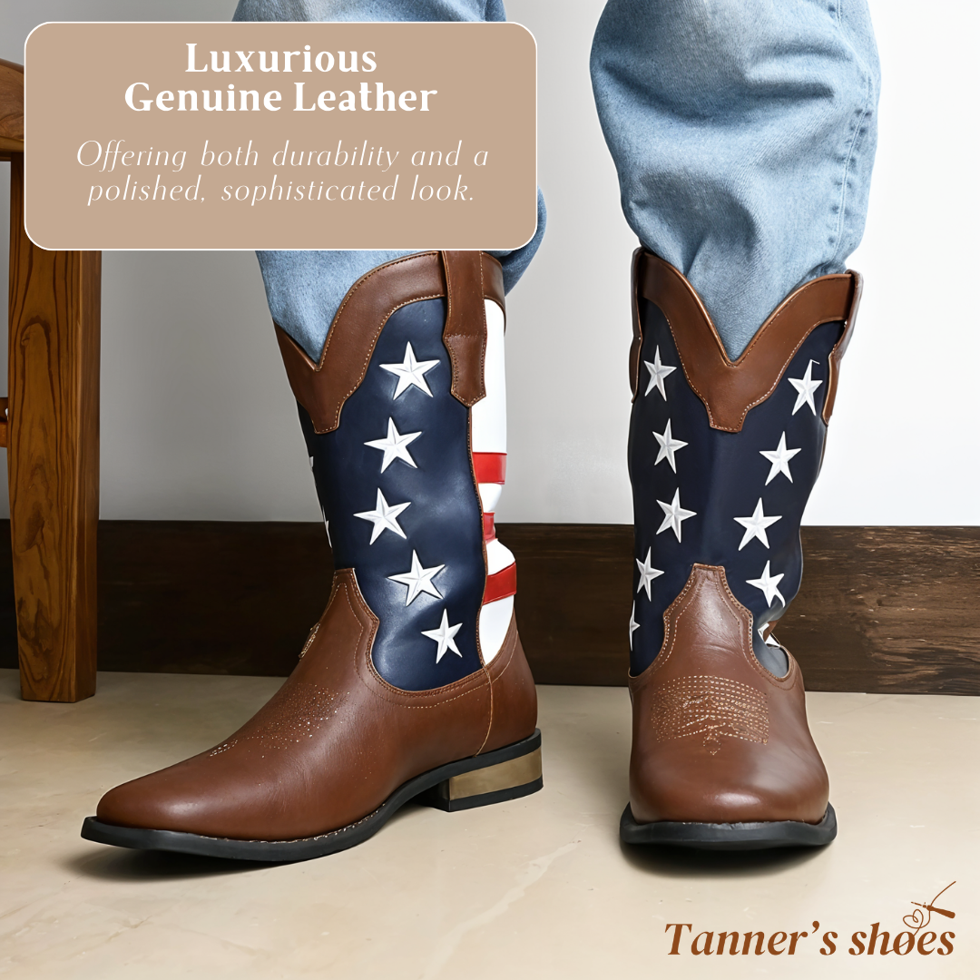 American Flag Western Cowboy Boots