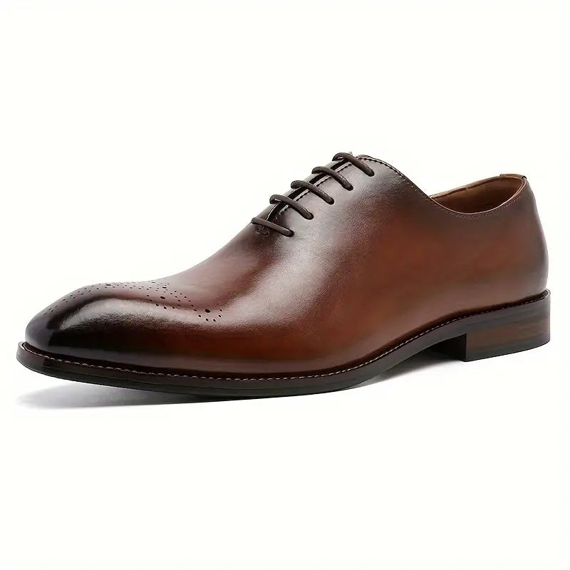 Cow Leather Upper Plain Toe Oxford Shoes