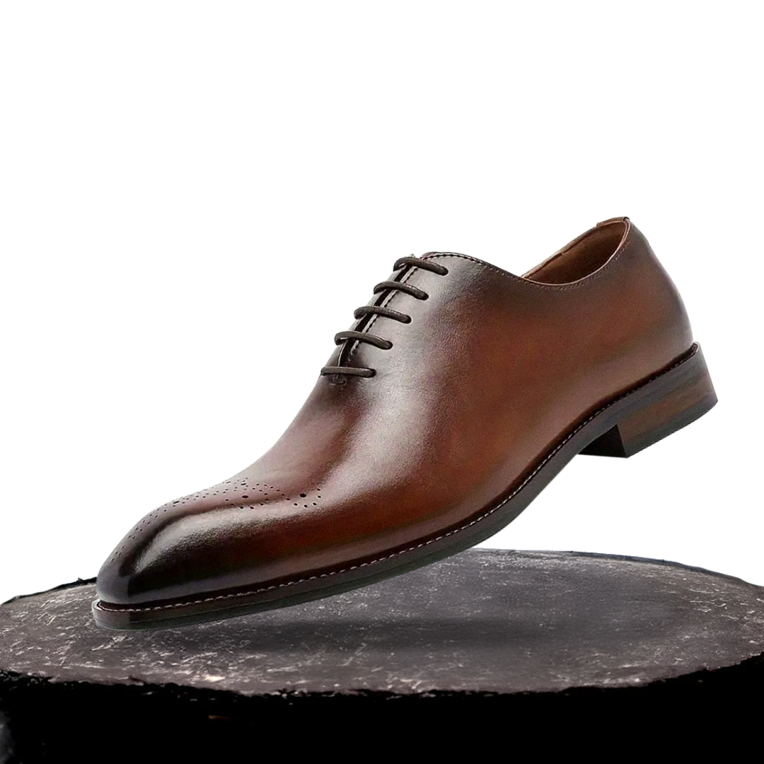 Cow Leather Upper Plain Toe Oxford Shoes