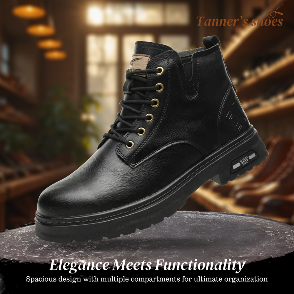 Cool Lace-Up Boots With Side Zip For Men