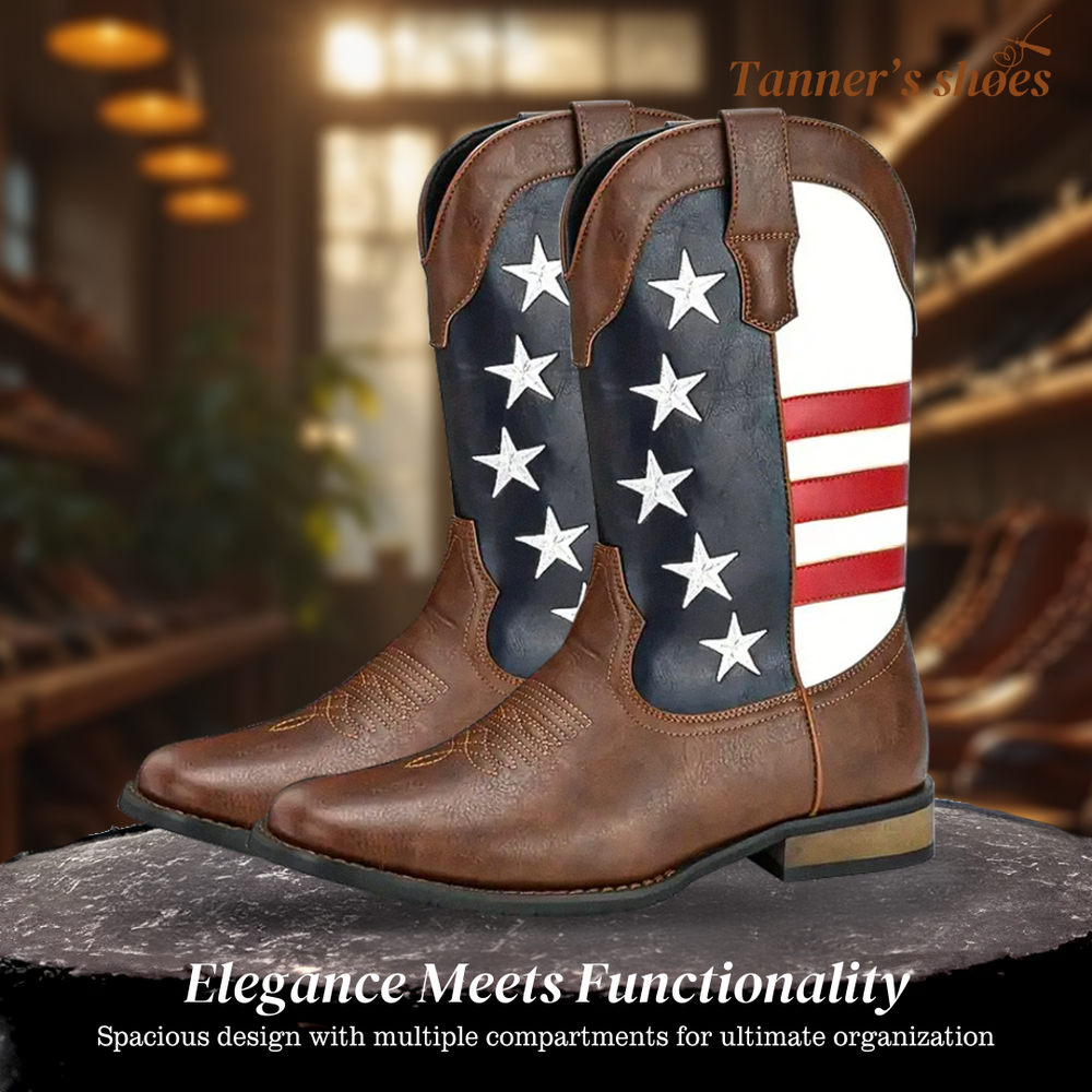 American Flag Western Cowboy Boots