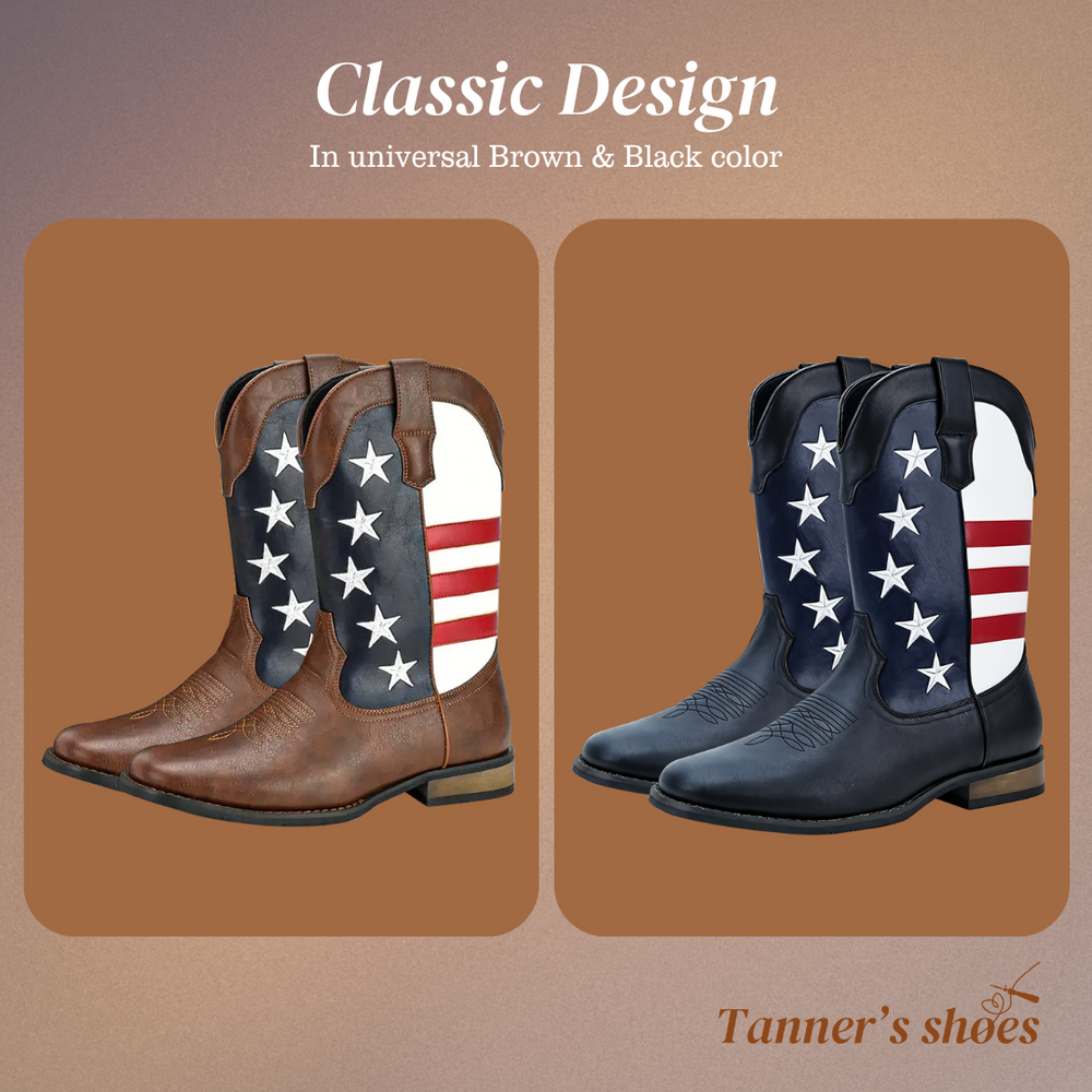American Flag Western Cowboy Boots