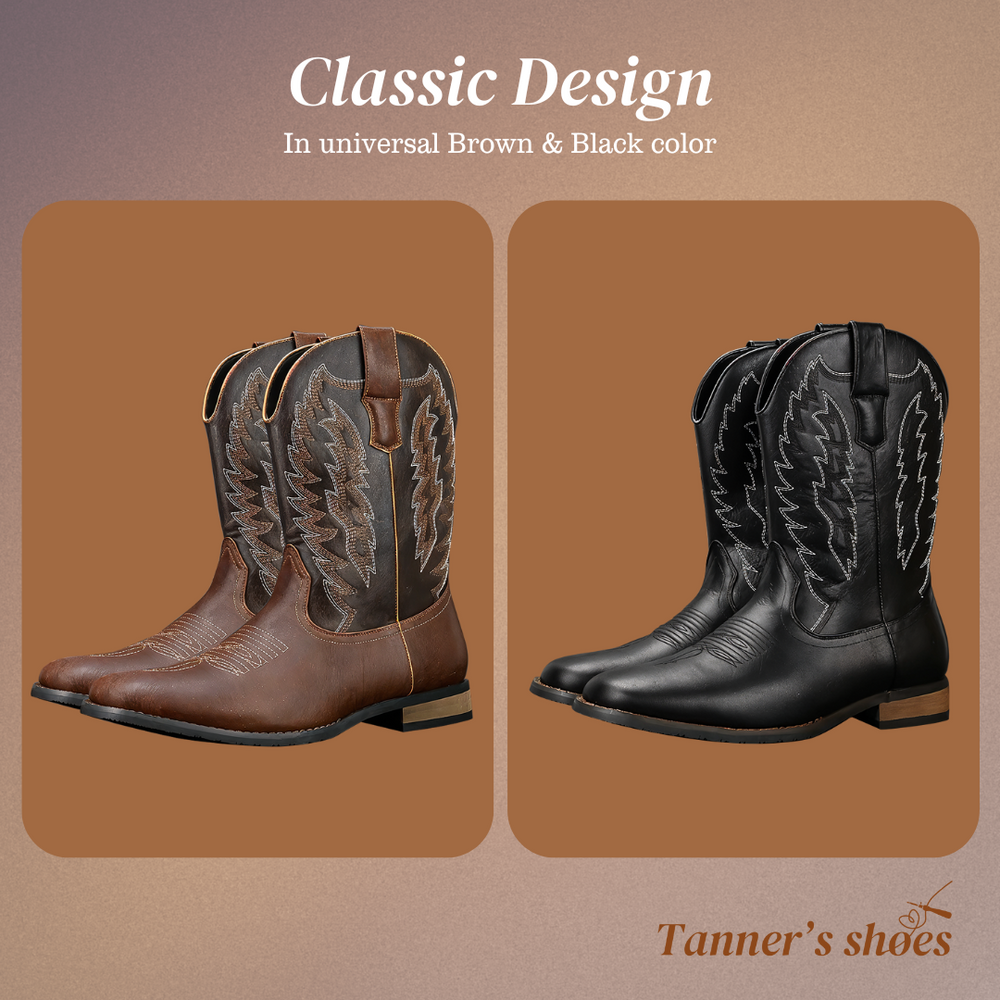 Classic Mid-calf Western Boots