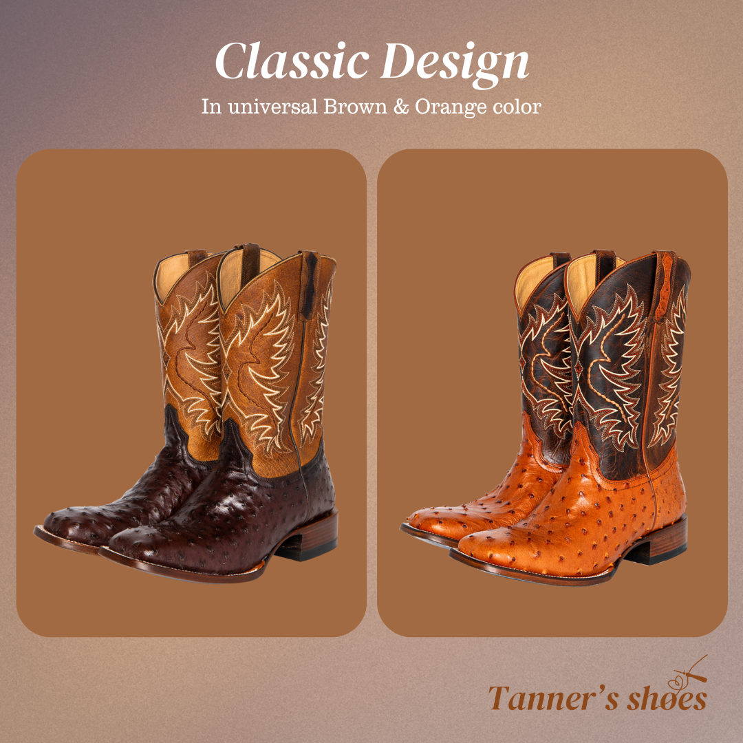 Mid-calf Embroidered Leather Boots