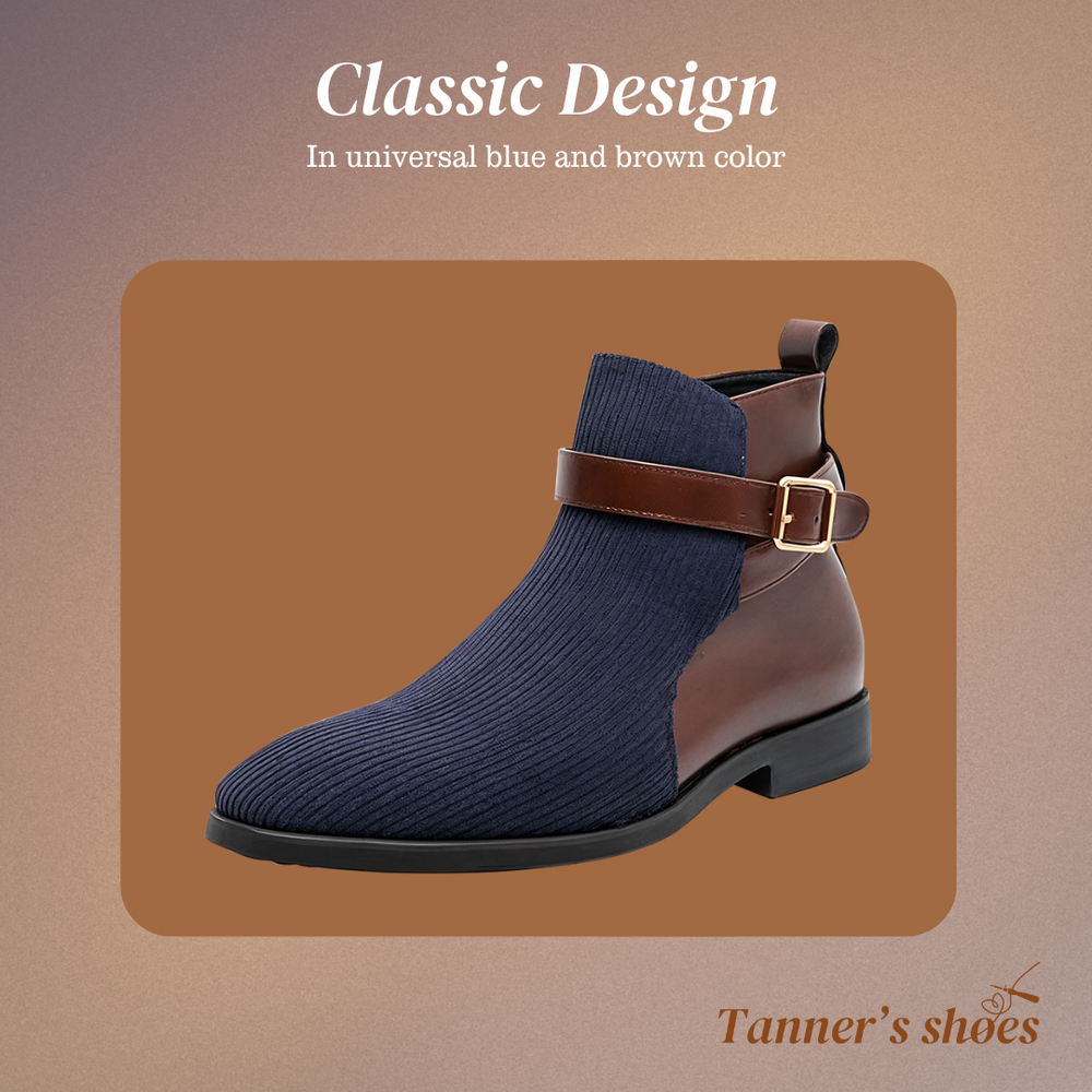 Vintage Color Block with Buckle Straps