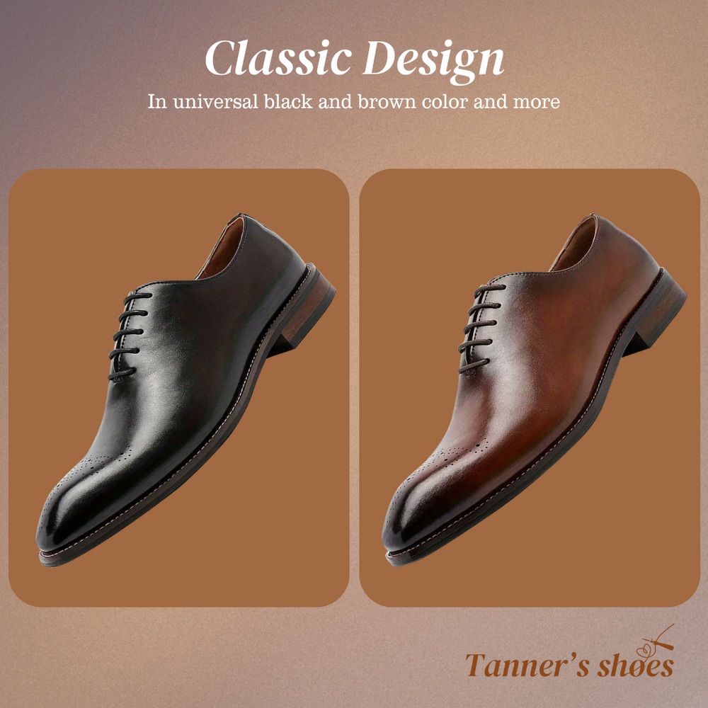 Cow Leather Upper Plain Toe Oxford Shoes