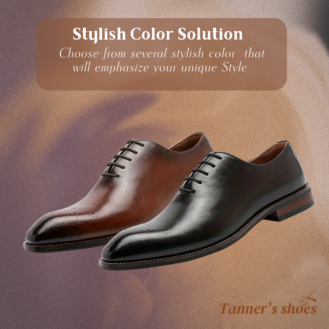 Cow Leather Upper Plain Toe Oxford Shoes