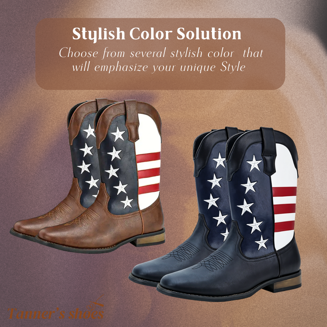 American Flag Western Cowboy Boots