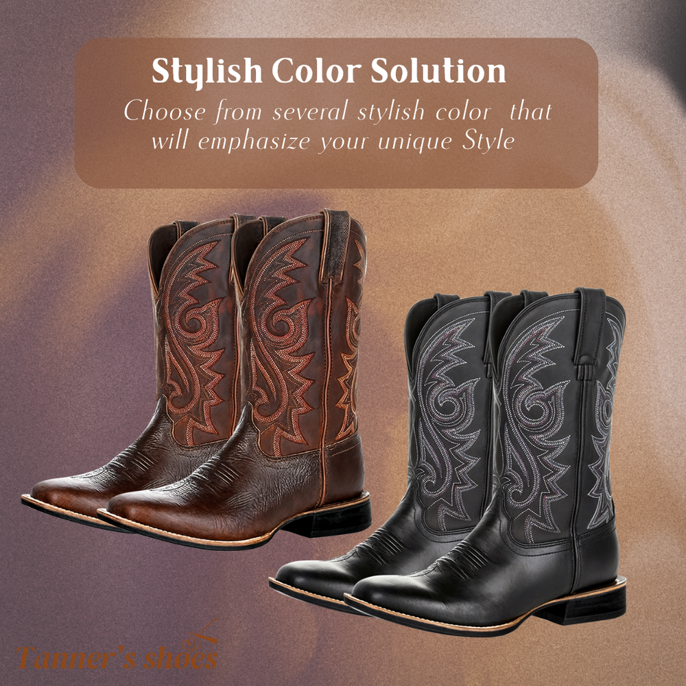Rustic Embroidery Midcalf Boots