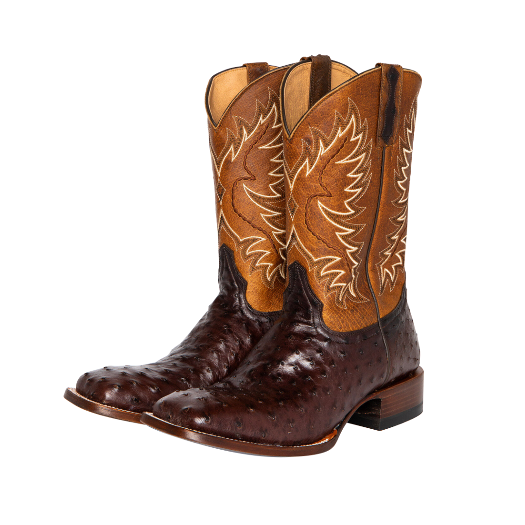 Mid-calf Embroidered Leather Boots
