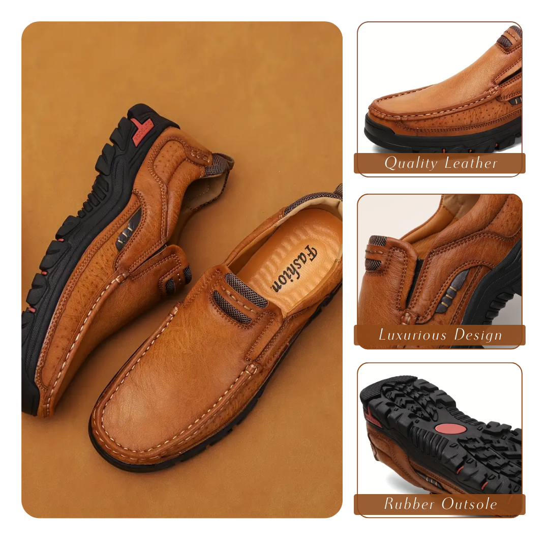 Fashionable Loafers with Stitching for Men