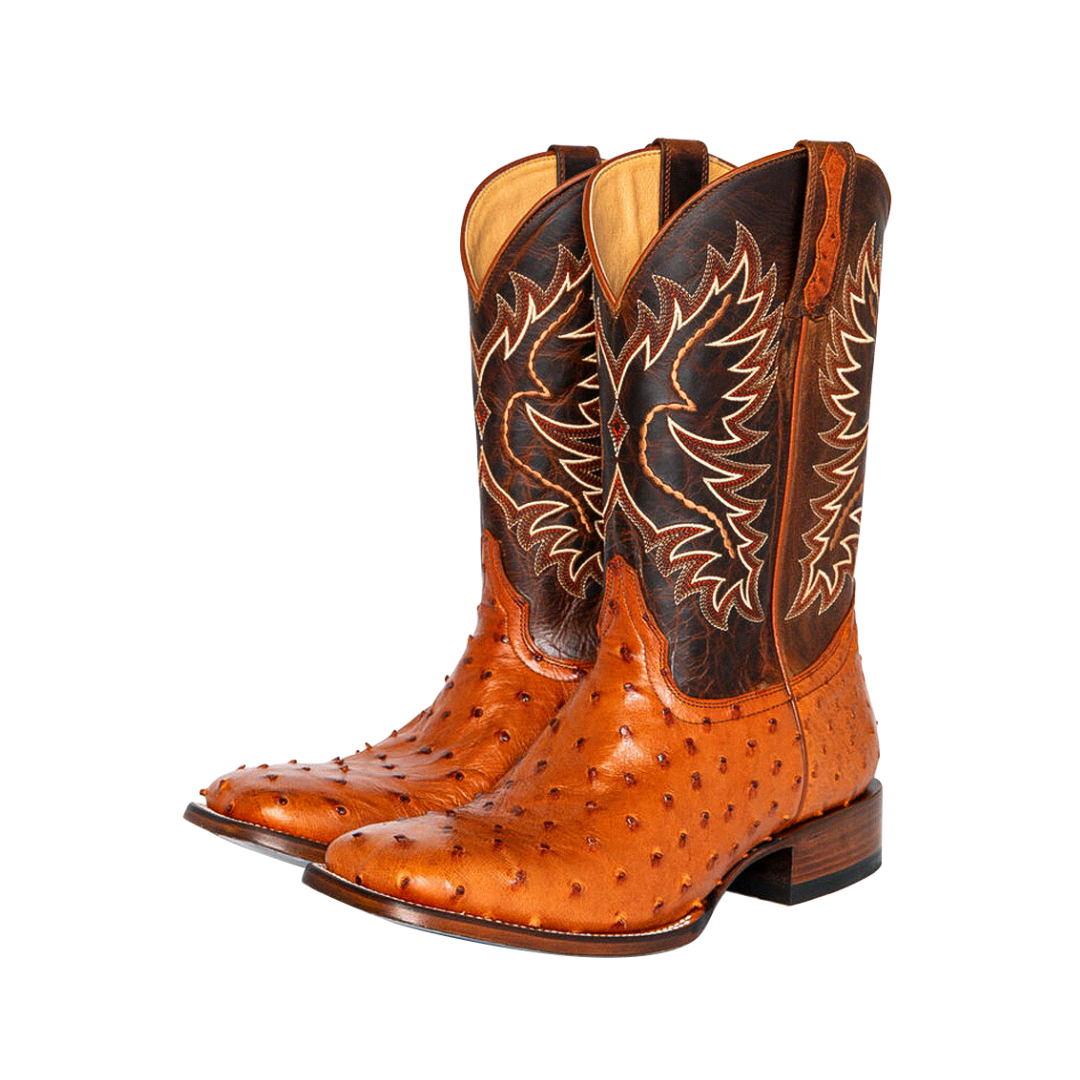 Mid-calf Embroidered Leather Boots