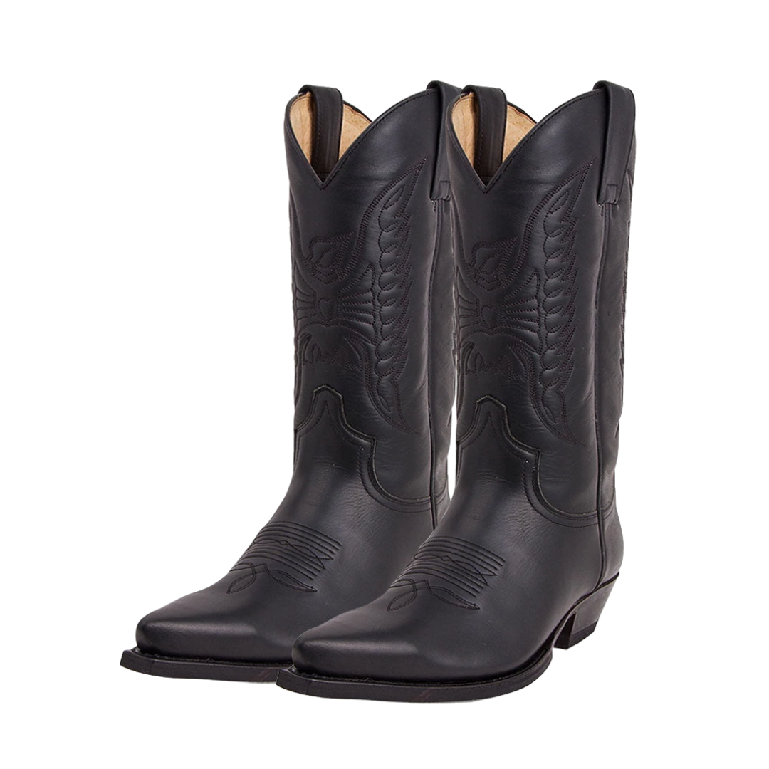 High Heel Pointed Toe Leather Boots