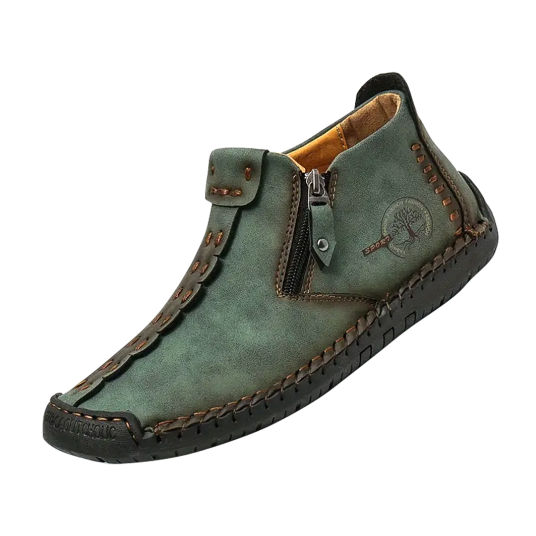Classic Men's Leather Ankle Shoes
