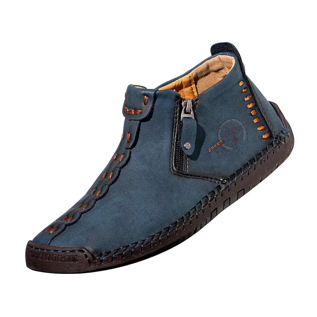 Classic Men's Leather Ankle Shoes