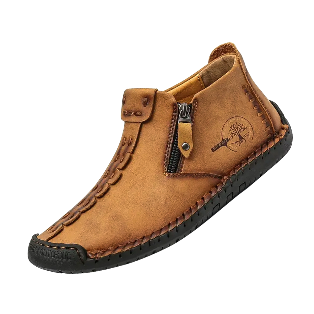 Classic Men's Leather Ankle Shoes