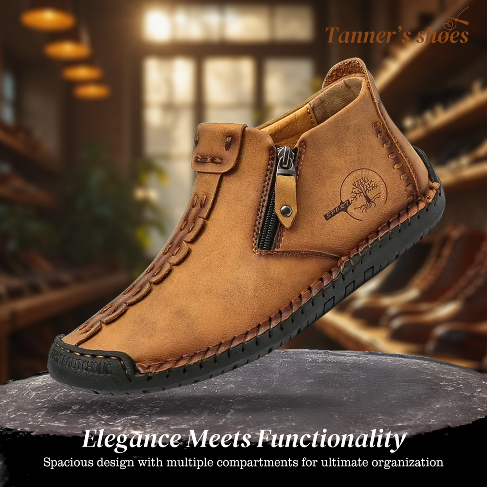Classic Men's Leather Ankle Shoes