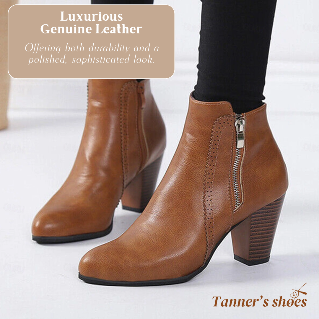 Amelia | Breathable PU Leather Ankle Boots