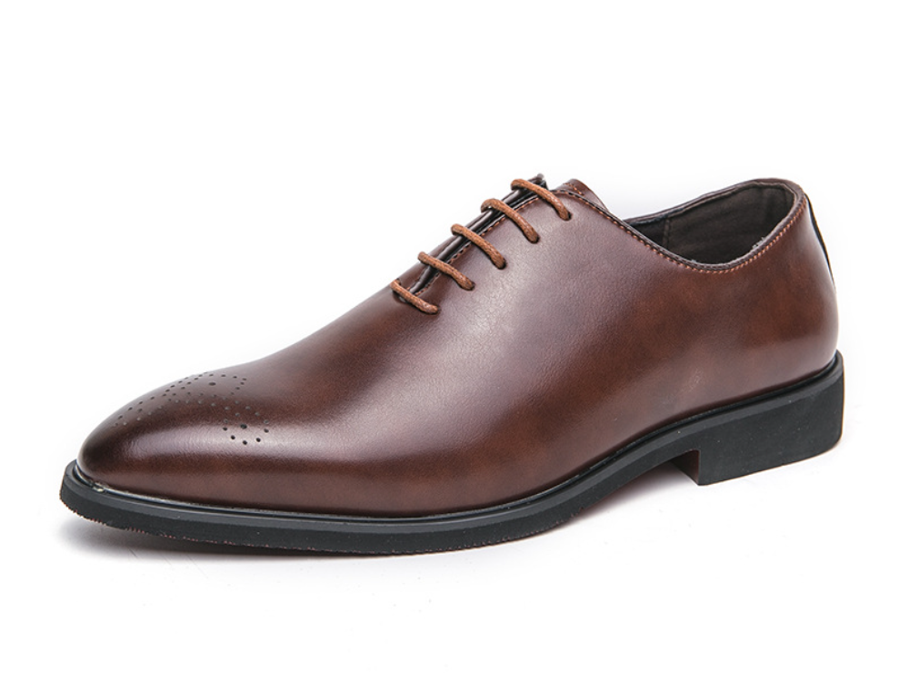 Cow Leather Upper Plain Toe Oxford Shoes